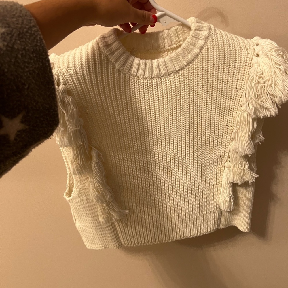 Philosophy white crop top